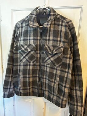 Blank NYC Black and gray flannel coat Men’s small